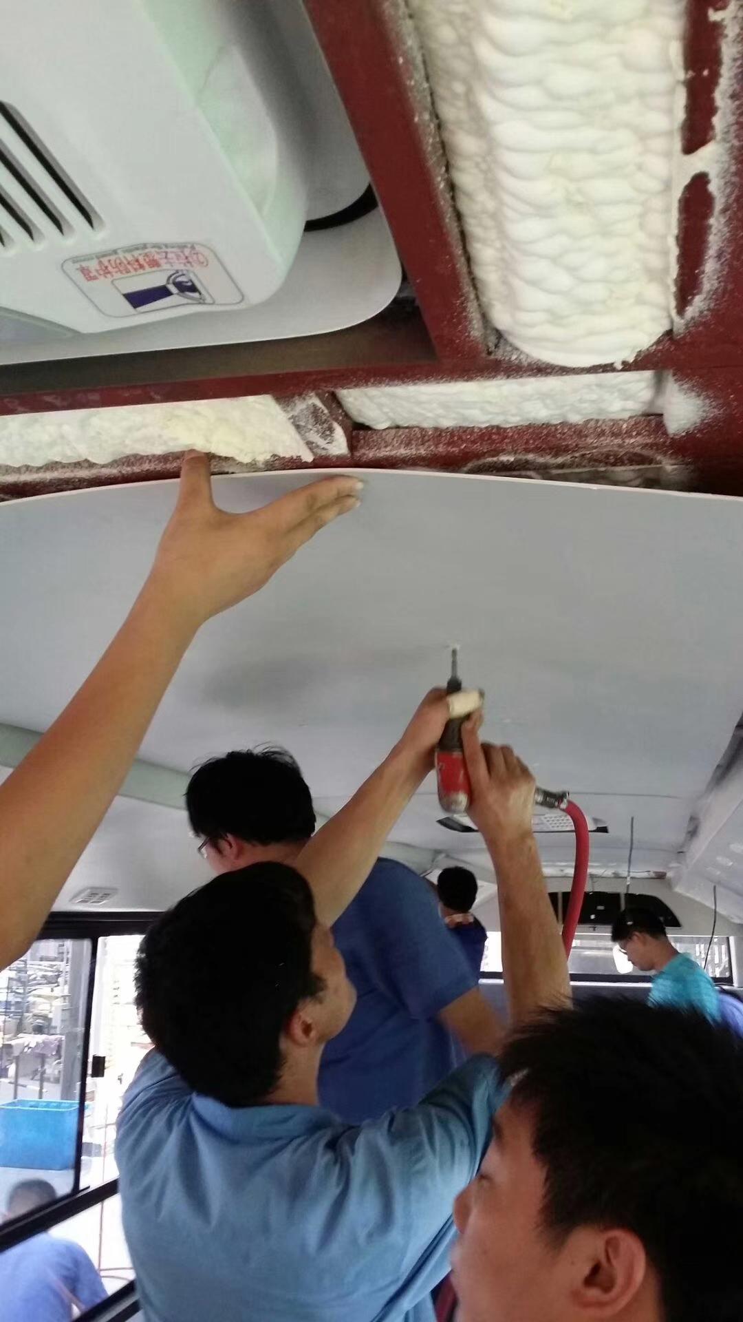 公交车PVC复膜板顶棚板内侧面板生产